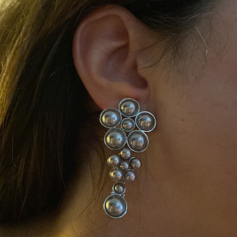 Banana Republic Gray Pearl Earrings